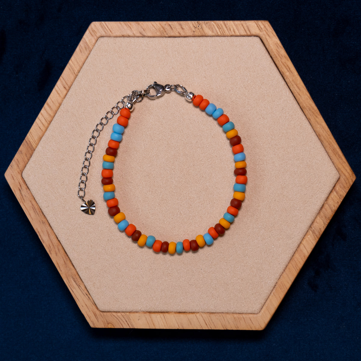 Rocailles bracelet in soft color mix
