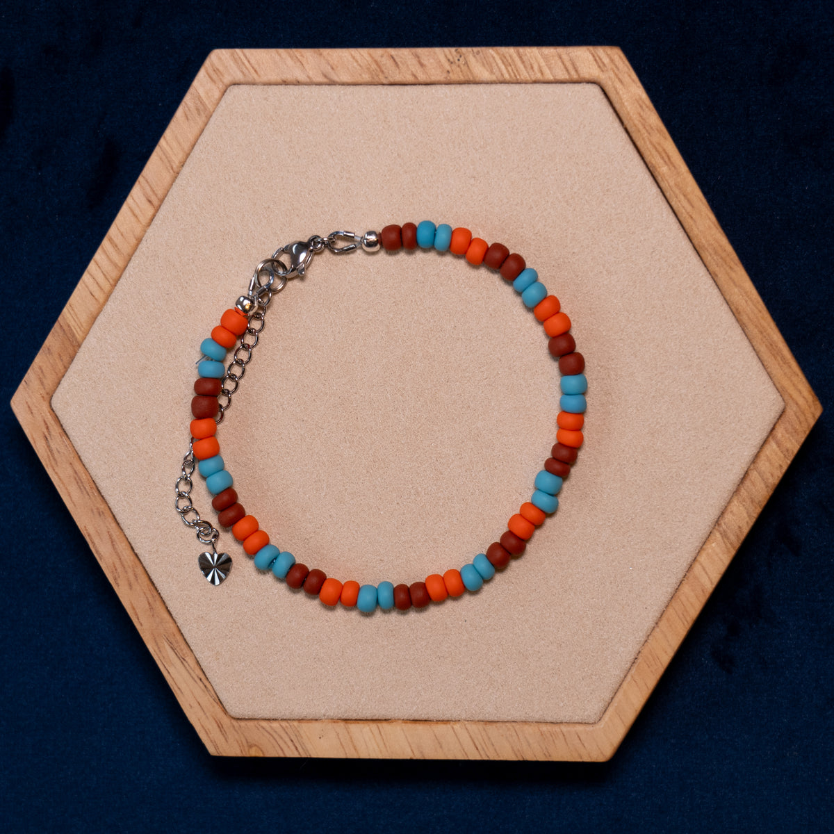 Rocailles bracelet in soft color mix