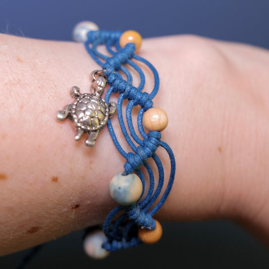 Blue Wave Turtle armband