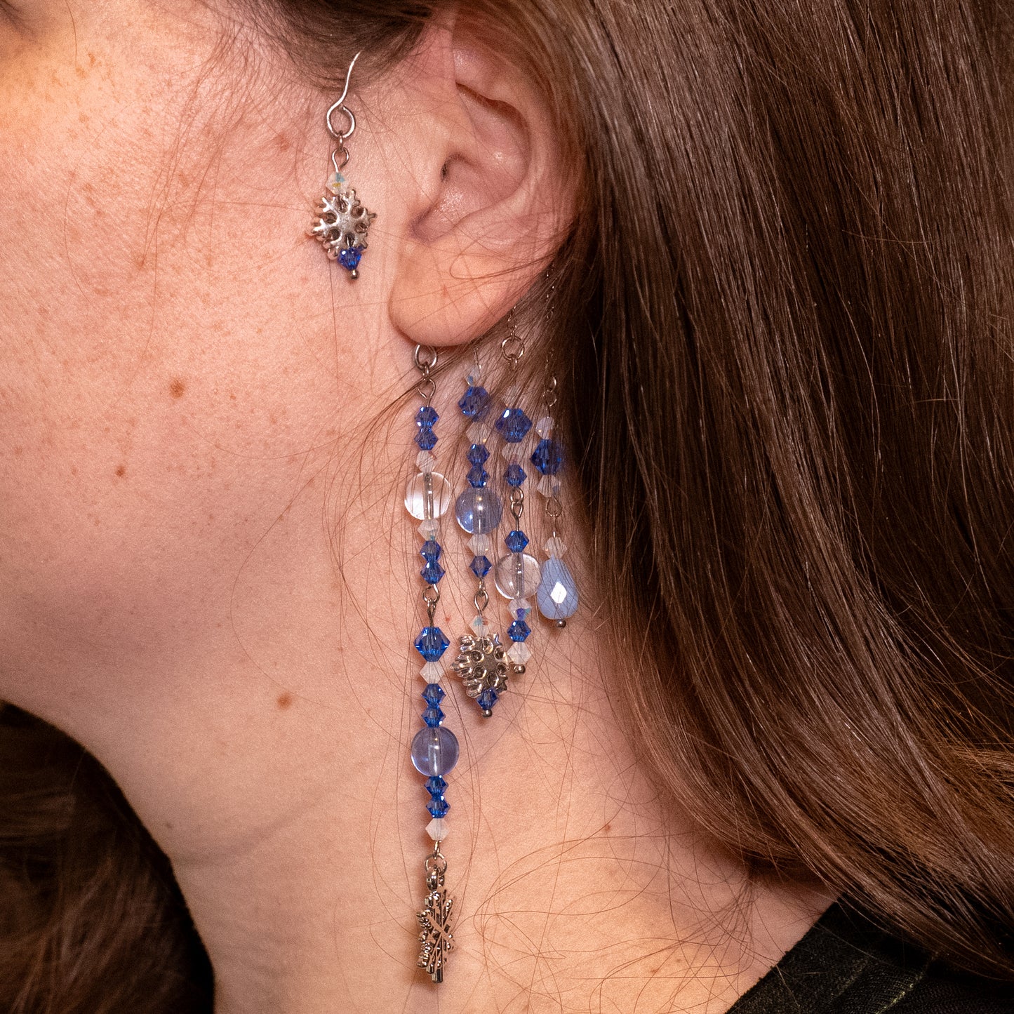 Ear cuffs with snowflakes