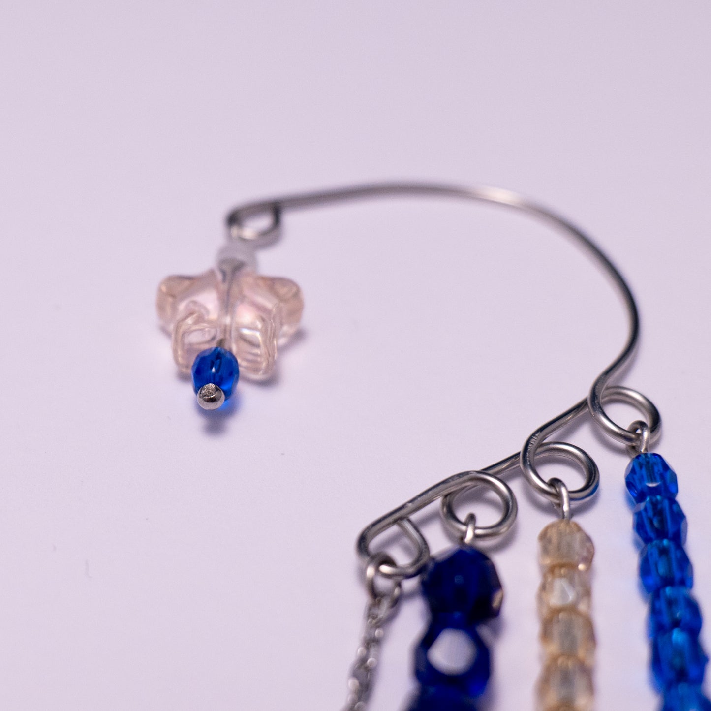 Ear cuffs met maan en sterren blauw