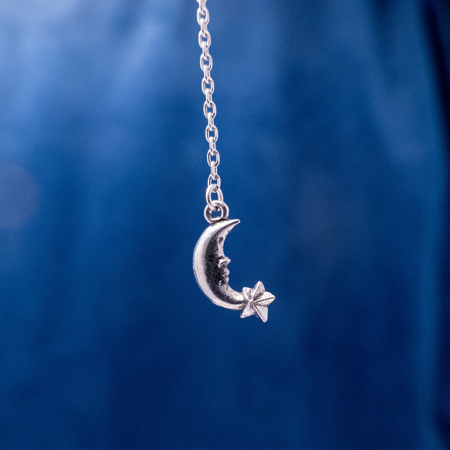 Ear cuffs met maan en sterren blauw