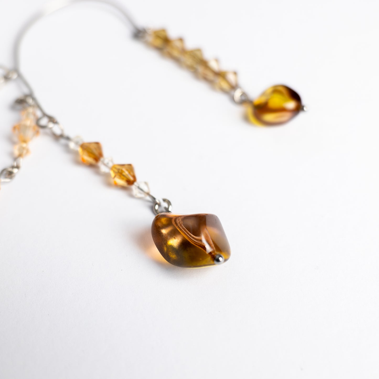 Ambervlam ear cuffs