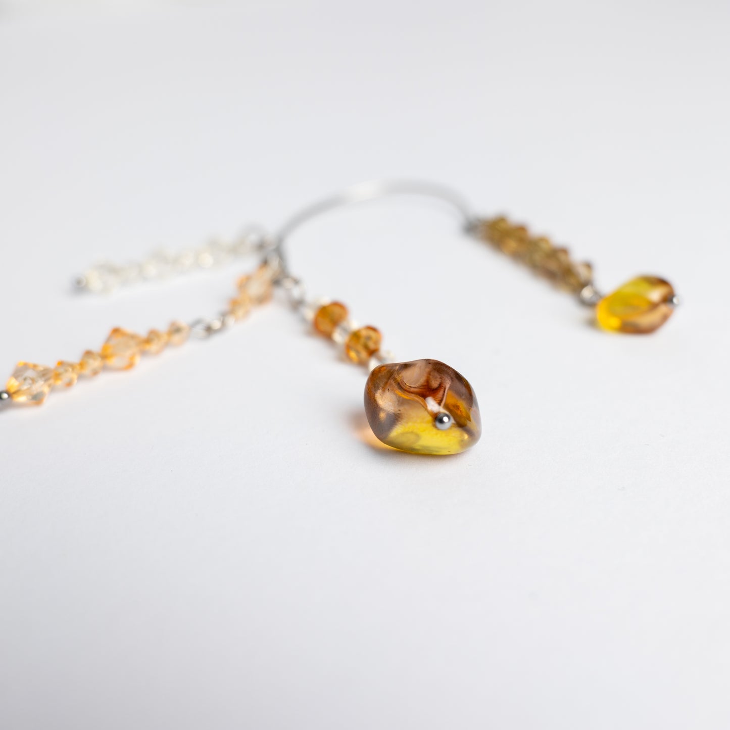 Ambervlam ear cuffs