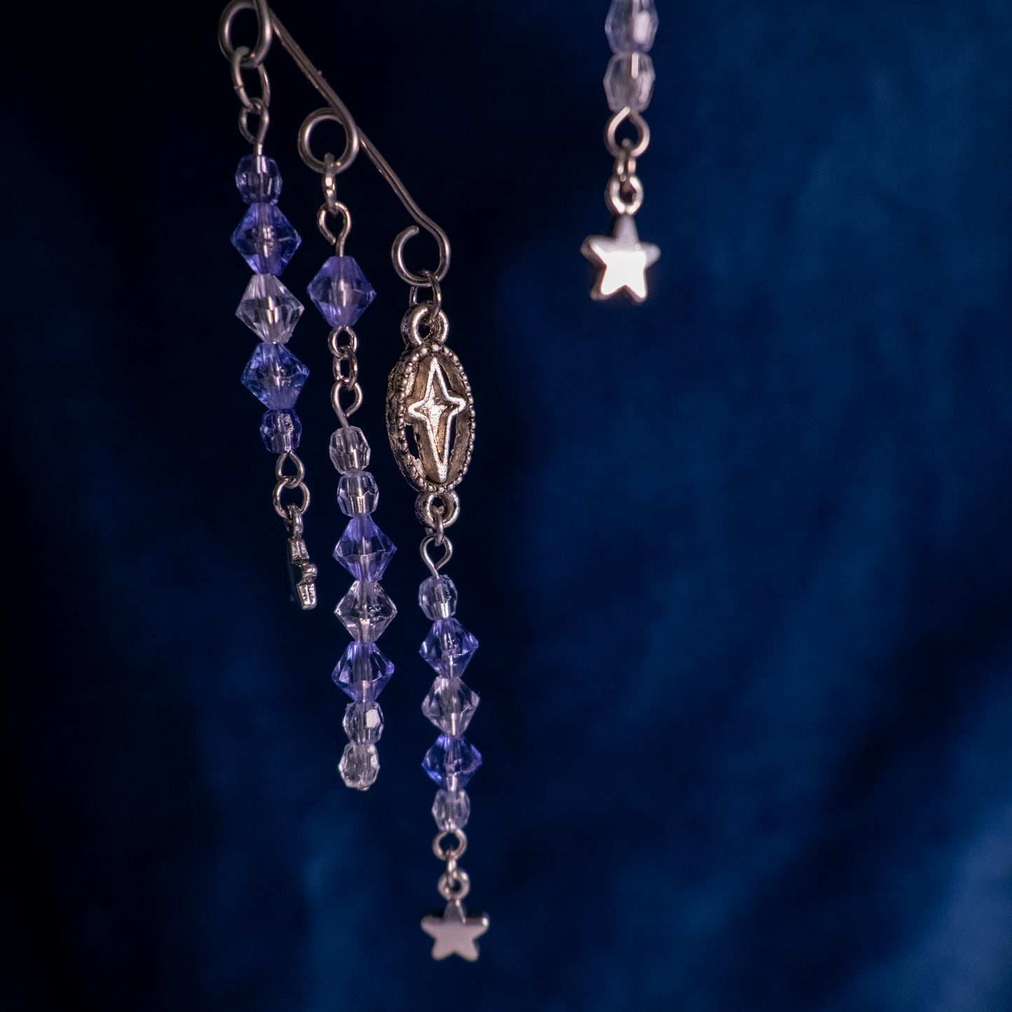 Blauwe ster ear cuffs