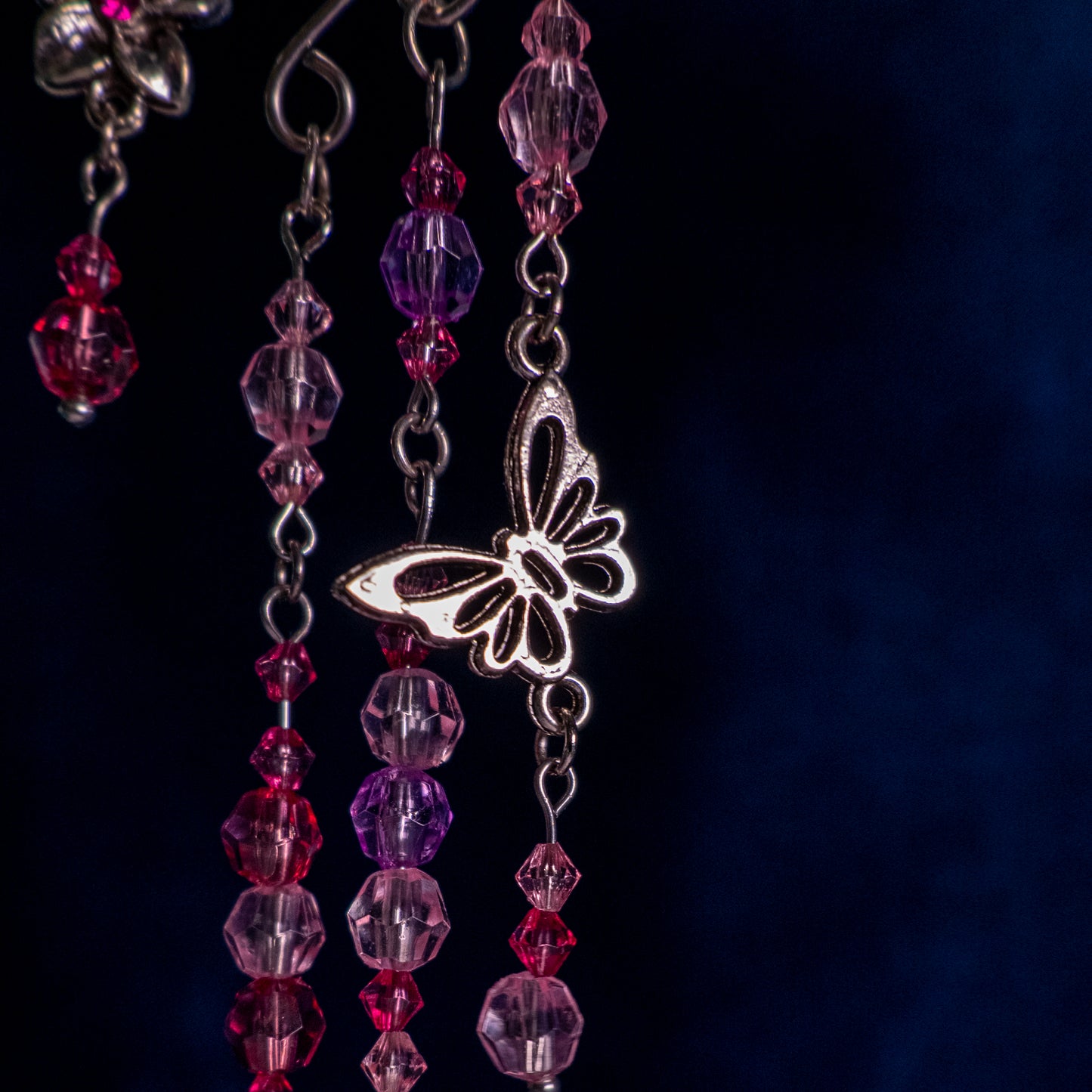 Roze/paarse elf ear cuffs