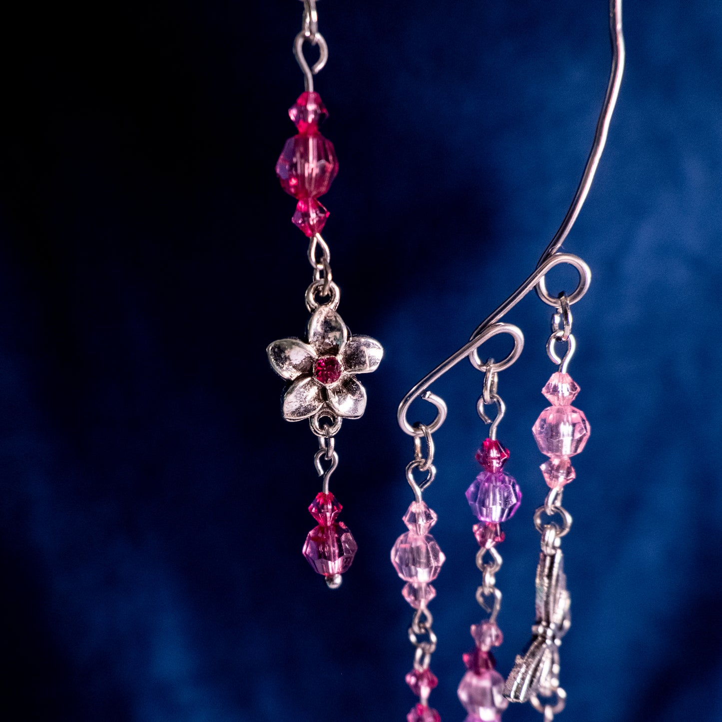 Roze/paarse elf ear cuffs