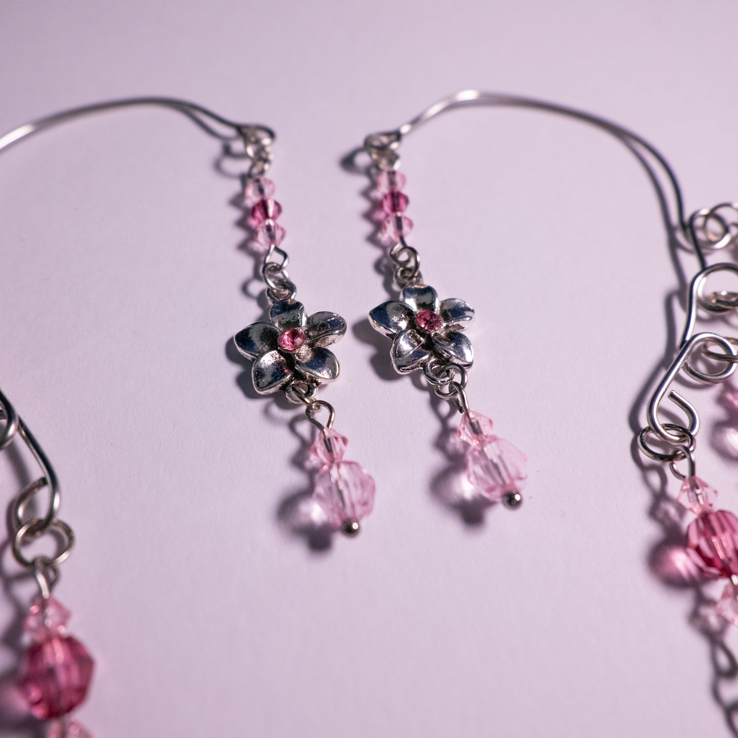 Roze/paarse elf ear cuffs